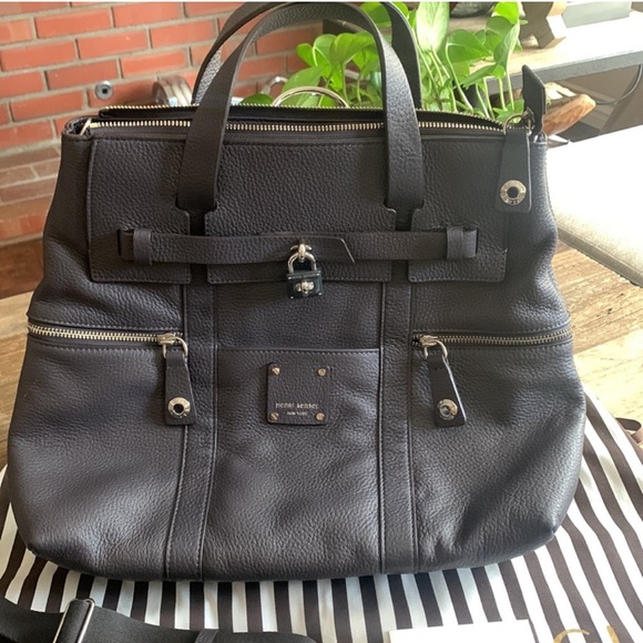 black leather jetsetter backpack Henri Bendel All Leather Jetsetter Convertible Backpack